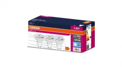 3PAK Żarówka LED GU10 6,9W = 50W 575lm 4000K Neutralna 120 OSRAM VALUE