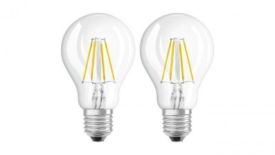 2Pak Żarówka LED E27 A60 6,5W = 60W 806lm 2700K Ciepła 300 Filament OSRAM STAR