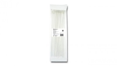 Qoltec Opaski zaciskowe Trytki kablowe 7.2*350mm 50 szt. Nylon66 UV Białe