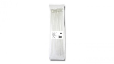 Qoltec Opaski zaciskowe Trytki kablowe 7.2*400mm 50 szt. Nylon66 UV Białe