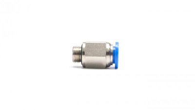 Złączka wtykowa prosta mosiężna niklowana do węża 10, G1/2z, 122.012-10