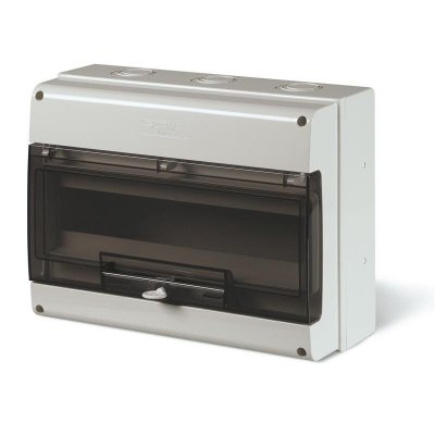 M250 ROZDZIELNIA PLASTIKOWA NT 16M 1X 16M N+PE IP66 IK07 250X328X140 DRZWI DYMNE SZARY DOMINO