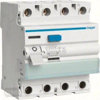 CDC425J 25A/ 30MA/AC WYŁĄCZNIK RÓŻNICOWY 25A 4P 4M 30MA AC 6KA