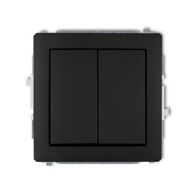 DECO MODUŁ CZARNY MAT ŁĄCZNIK SERYJNY 2X ZACISKI ŚRUBOWE 10AX 250V