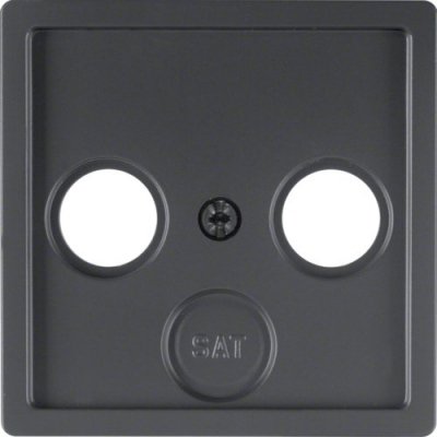 Q.X MODUŁ ANTRACYT AKSAMIT PŁYTKA DO GNIAZD RTV-SAT