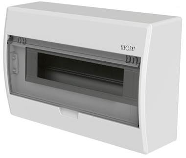 ELEGANT ROZDZIELNIA PLASTIKOWA NT 12M 1X 12M N+PE IP40 198X298X96 DRZWI DYMNE BIAŁY
