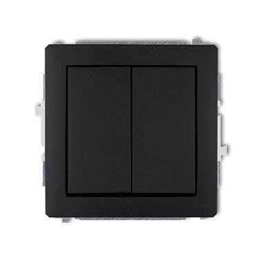 DECO MODUŁ CZARNY MAT ŁĄCZNIK SERYJNY 2X ZACISKI ŚRUBOWE 10AX 250V