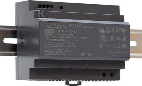 HDR-150-24 ZASILACZ NA SZYNĘ DIN 150W 2