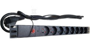 LISTWA ZASILAJĄCA 19&quot; 8X230V OGRANI. PP
