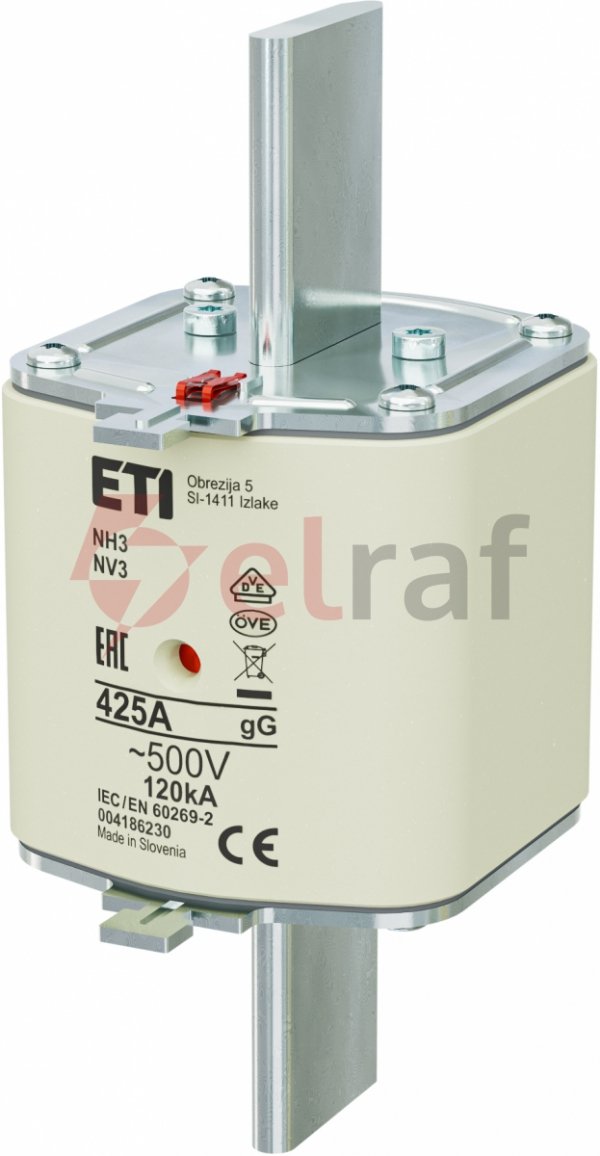 Wkładka bezpiecznikowa NH3 425A gG 500V 004186230