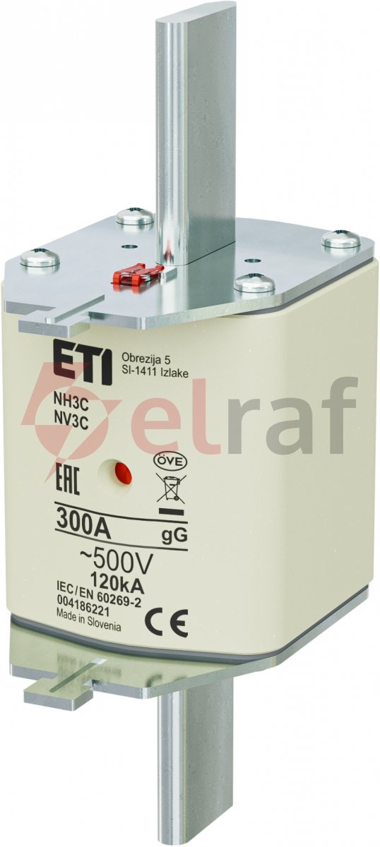 Wkładka bezpiecznikowa KOMBI NH3C 300A gG 500V WT-3C 004186221 /3szt./