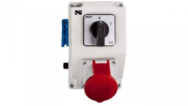 Zestaw instalacyjny z gniazdem 16A 5P+2P+Z RS-Z (0-1) czerwony 6272-00