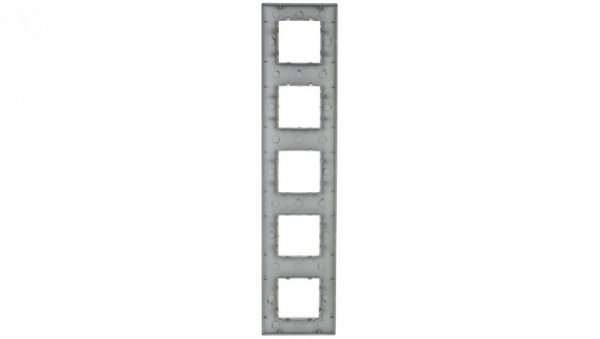 DANTE Ramka pięciokrotna tworzywo ASA inox 454185