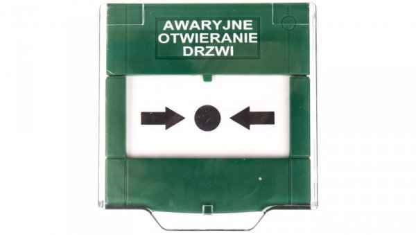 Przycisk awaryjnego wyjścia natynkowy 2A/30V DC ręczny zielony APWK