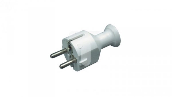 Wtyczka prosta 16A z/u Uni-Schuko 250V biała WT-40