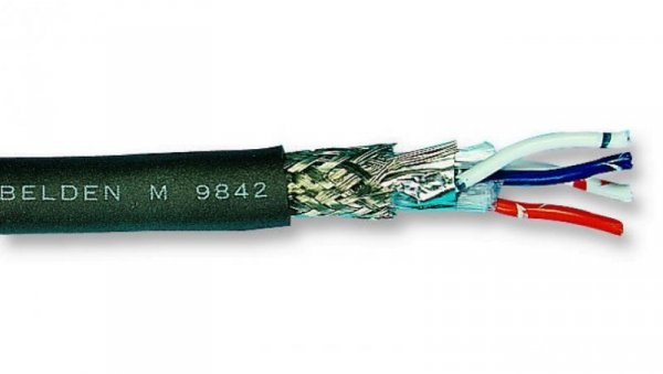 Kabel do magistral szeregowych RS485 2x2x24AWG linka PVC szary BL-9842.00500 /bębnowy/