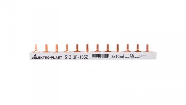 Szyna prądowa typu PIN 3P 10mm2 63A 12 pinów IZS10/3F/12 45.222