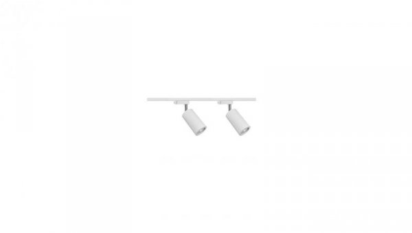 Zestaw 2x lampa Parma Track 1F biała z żarówką led gu10 PHILIPS 5W ciepła biała + szynoprzewód 1m kolor biały
