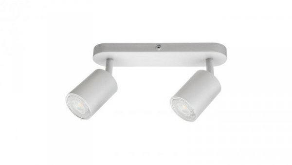Lampa Oprawa SIENA-ALU-W/W 2xgu10 biała z białym przegubem