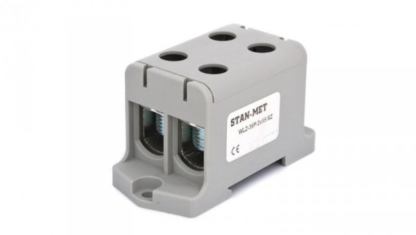 Złączka szynowa gwintowa al/cu 2x95mm2 szara WLZ-35P/2x95SZ
