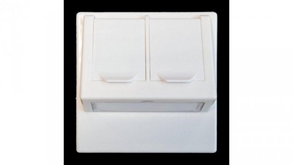 Adapter dwumodułowy podwójny kątowy 2xRJ45 EMAD-RWDT-2K