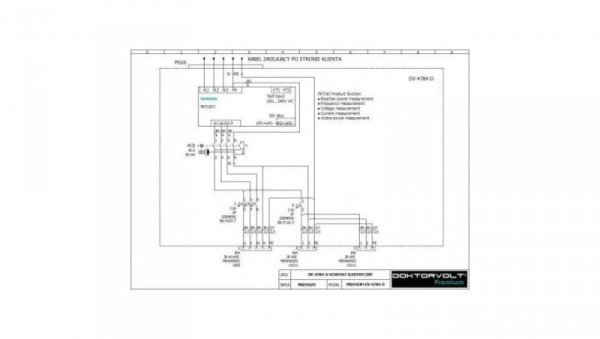 Rozdzielnica budowlana z licznikiem 3F Siemens pTD-S/FI 16A 2x230V gniazda Mennekes Schuko Doktorvolt 4784