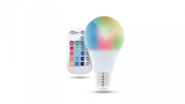 Żarówka LED E27 A60 RGB + White 9W + RC 720lm Forever Light