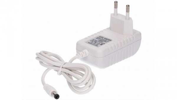 Zasilacz led gniazdkowy 12V 6W 5.5/2.1 biały