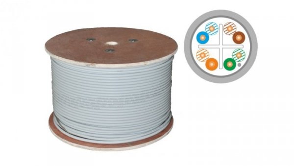 Kabel F/UTP kat.6 LSOH Dca 4x2x23AWG 25 lat gwarancji, badanie jakości laboratorium INTERTEK (USA) ALANTEC /500m/