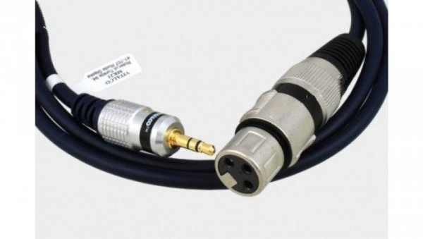 Kabel mikrofonowy gniazdo XLR/wtyk Jack 3,5 stereo MK21 1,5m