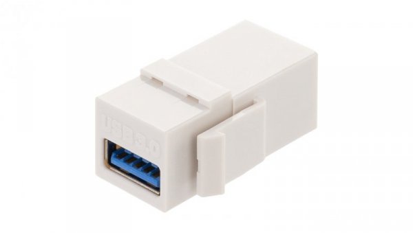Gniazdo komputerowe USB 3.0 A / A moduł typu keystone biały Mediabox NEKU 25.7003
