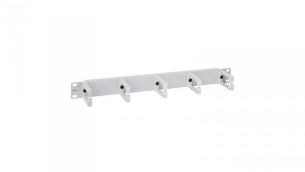 Uchwyt kablowy zewnętrzny szary, plastikowe uszy, 1U FU/P-016D