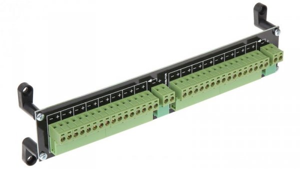 Dystrybutor zasilania (łączówka, rozgałęźnik) 2-we/2x8-wy max.24VDC 5A LZ-16/R