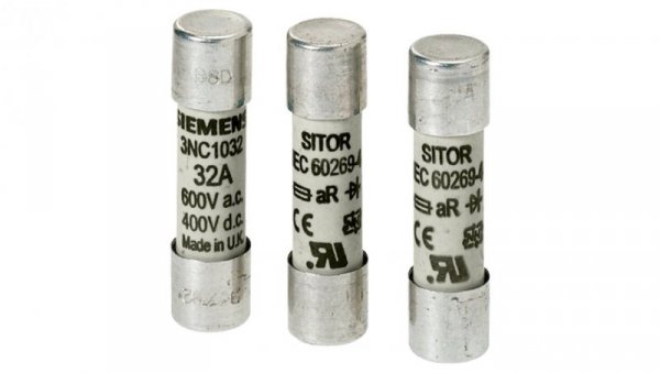 Wkładka topikowa SITOR cylindryczna 10 x 38 mm 10A gR 690VAC / 440VDC 3NC1010-0MK