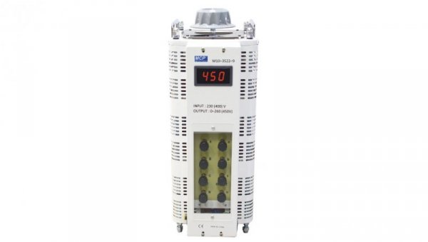 Autotransformator regulowany trójfazowy 450V/12A 9000VA M10-3522LED-09