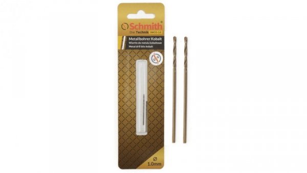 Wiertło do metalu kobaltowe 1mm wiertła 2szt HSS-Co Schmith