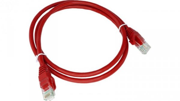 Patch-cord U/UTP kat.6A LSOH 5.0m czerwony KKU6ACZE5.0