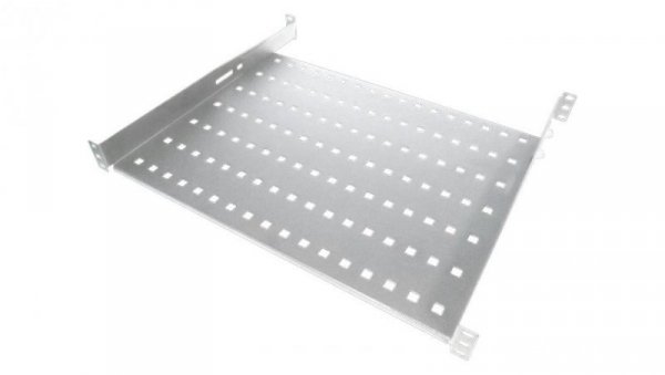 Półka stała 19 1U głęb. 550mm, kolor szara, 4 punkty mocowania SA-P-19-1U-550-4-S