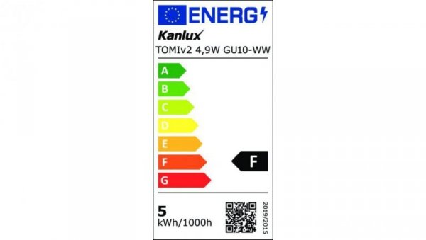 Żarówka LED TOMIv2 4,9W GU10-WW 490lm 3000K barwa ciepła 34968