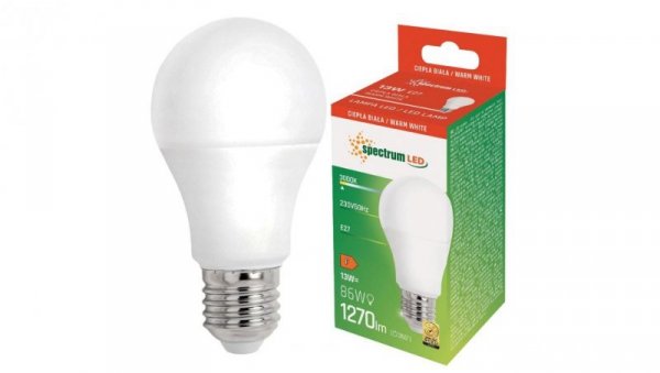Żarówka LED E27 230V 13W GLS Eco 1200lm ciepła