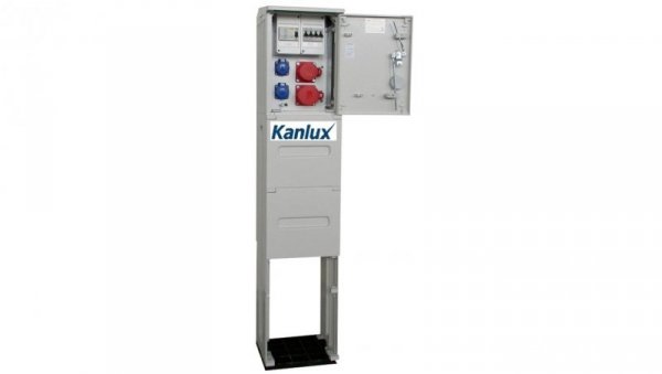ROZDZIELNICA BUDOWLANA NA FUNDAMENT (2X2P+Z, 1X16A/5P, 1X32A/5P) KANLUX RB26x40-K40-00112W-F0_KANLUX
