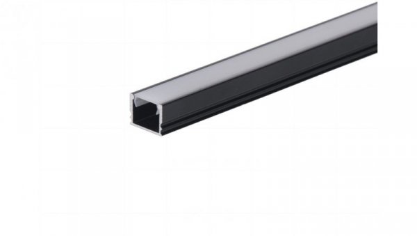 Profil led Standard 3m czarny z osłoną mleczną MLF