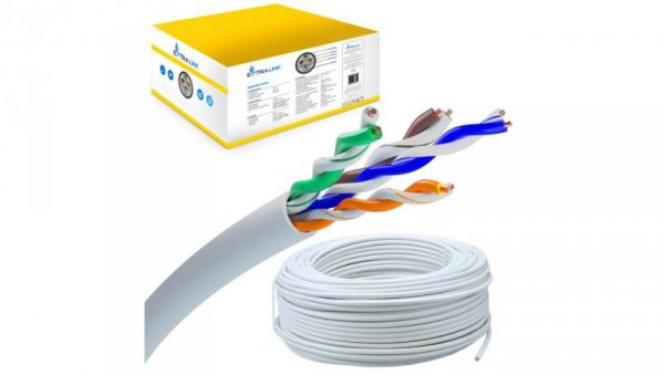 Kabel sieciowy skrętka 305M Extralink CAT5E UTP (U/UTP) V2 Wewnętrzny