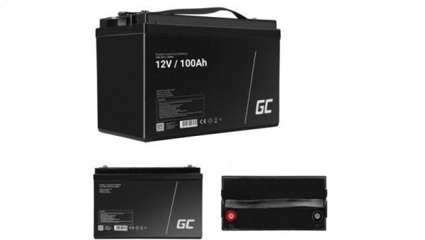 Akumulator bezobsługowy AGM do zasilacza UPS 12V 100Ah Green Cell