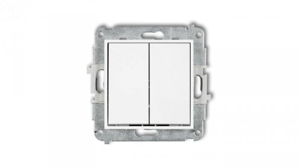 ICON Mechanizm łącznika podwójnego krzyżowego (dwa klawisze bez piktogramu) biały mat 25IWP-66.1
