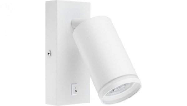 Lampa ścienna Kinkiet GU10 RING z włącznikiem biały