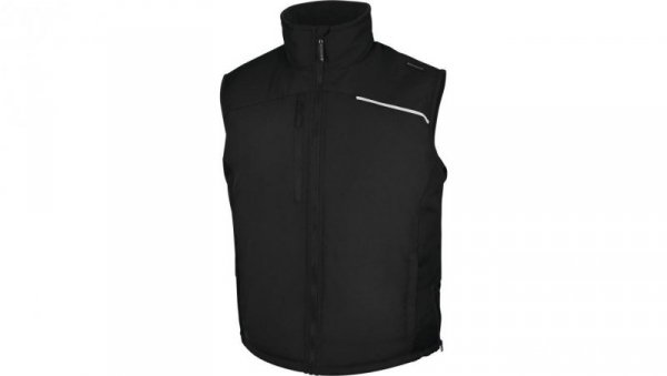 Kamizelka z poliestru pongee powlekanego PVC FIDJI3, kolor: czarny, rozmiar: 3XL / FIDJ3NO3X