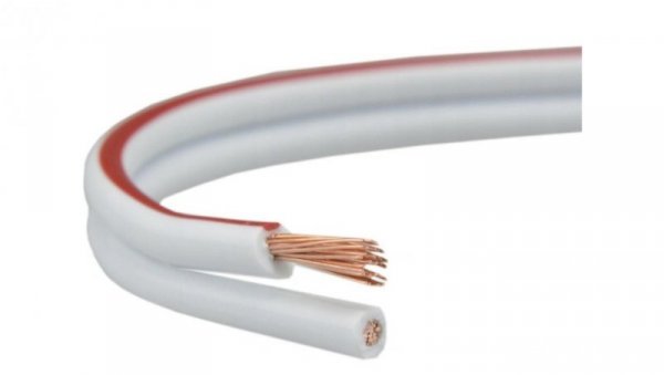 Przewód głośnikowy SMYp 2x0,35 biały CU miedź Elektrokabel 100m