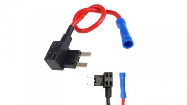 Adapter BYPASS bezpiecznika samochodowego MINI 20A z kablem 12cm AMIO