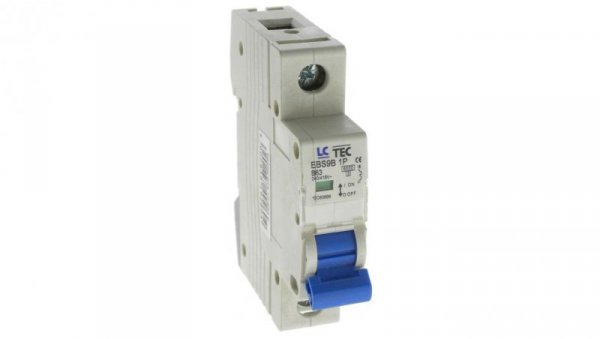 Wyłącznik instalacyjny nadprądowy nadmiarowoprądowy 1P 1M B 63A 6kA 492604 EBS9B